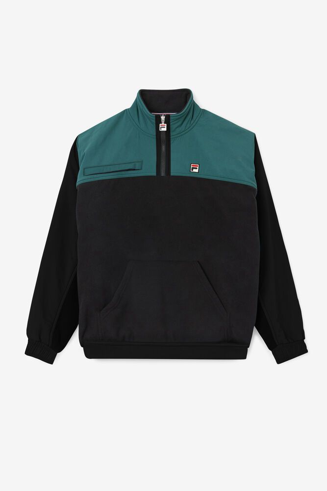 Fila Jacket Mens Black Francisco Fleece - Ireland 63980-ISQL